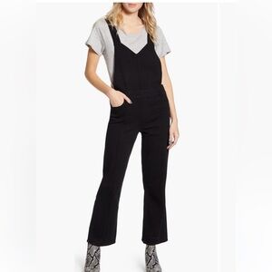 PAIGE ATLEY CROP FLARE OVERALLS